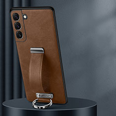 Handyhülle Hülle Luxus Leder Schutzhülle S06 für Samsung Galaxy S23 Plus 5G Braun