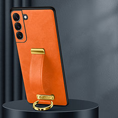 Handyhülle Hülle Luxus Leder Schutzhülle S06 für Samsung Galaxy S24 5G Orange