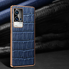 Handyhülle Hülle Luxus Leder Schutzhülle S06 für Vivo iQOO 8 5G Blau