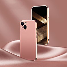 Handyhülle Hülle Luxus Leder Schutzhülle S07 für Apple iPhone 15 Rosegold