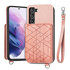 Handyhülle Hülle Luxus Leder Schutzhülle S08D für Samsung Galaxy S21 FE 5G Rosegold