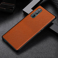 Handyhülle Hülle Luxus Leder Schutzhülle S09 für Oppo Reno3 Pro Orange