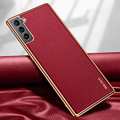 Handyhülle Hülle Luxus Leder Schutzhülle S09 für Samsung Galaxy S21 FE 5G Rot