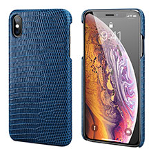 Handyhülle Hülle Luxus Leder Schutzhülle S12 für Apple iPhone X Blau