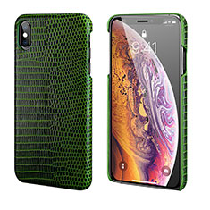 Handyhülle Hülle Luxus Leder Schutzhülle S12 für Apple iPhone Xs Max Grün