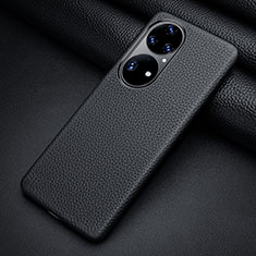 Handyhülle Hülle Luxus Leder Schutzhülle ST2 für Huawei P50 Pro Schwarz