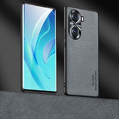 Handyhülle Hülle Luxus Leder Schutzhülle ST4 für Huawei Honor 60 5G Dunkelgrau