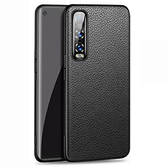 Handyhülle Hülle Luxus Leder Schutzhülle U03 für Oppo Find X2 Pro Schwarz