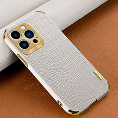Handyhülle Hülle Luxus Leder Schutzhülle XD1 für Apple iPhone 15 Pro Max Weiß