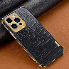 Handyhülle Hülle Luxus Leder Schutzhülle XD1 für Apple iPhone 15 Pro Schwarz