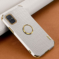 Handyhülle Hülle Luxus Leder Schutzhülle XD1 für Samsung Galaxy A71 4G A715 Weiß