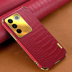 Handyhülle Hülle Luxus Leder Schutzhülle XD1 für Vivo V27 Pro 5G Rot
