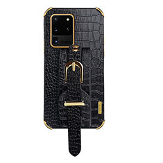 Handyhülle Hülle Luxus Leder Schutzhülle XD2 für Samsung Galaxy S20 Ultra 5G Schwarz