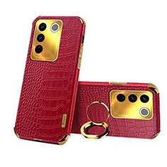 Handyhülle Hülle Luxus Leder Schutzhülle XD3 für Vivo V27 Pro 5G Rot