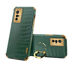 Handyhülle Hülle Luxus Leder Schutzhülle XD3 für Vivo X70 5G Grün
