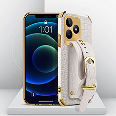 Handyhülle Hülle Luxus Leder Schutzhülle XD4 für Realme C51 Weiß