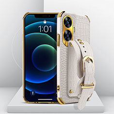 Handyhülle Hülle Luxus Leder Schutzhülle XD4 für Realme Narzo N55 Weiß