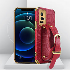 Handyhülle Hülle Luxus Leder Schutzhülle XD4 für Vivo X70 Pro 5G Rot