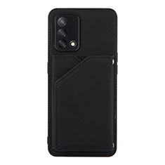 Handyhülle Hülle Luxus Leder Schutzhülle Y01B für Oppo A74 4G Schwarz