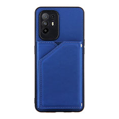 Handyhülle Hülle Luxus Leder Schutzhülle Y01B für Oppo A95 5G Blau