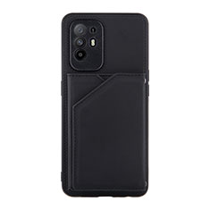 Handyhülle Hülle Luxus Leder Schutzhülle Y01B für Oppo A95 5G Schwarz