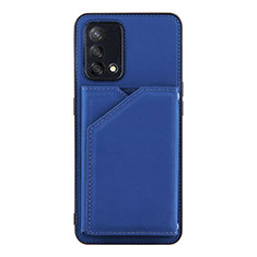 Handyhülle Hülle Luxus Leder Schutzhülle Y01B für Oppo F19 Blau