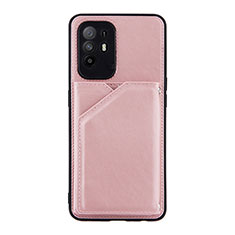 Handyhülle Hülle Luxus Leder Schutzhülle Y01B für Oppo F19 Pro+ Plus 5G Rosegold