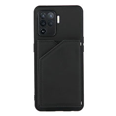 Handyhülle Hülle Luxus Leder Schutzhülle Y01B für Oppo Reno5 Lite Schwarz