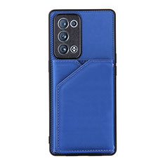 Handyhülle Hülle Luxus Leder Schutzhülle Y01B für Oppo Reno6 Pro 5G Blau