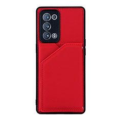 Handyhülle Hülle Luxus Leder Schutzhülle Y01B für Oppo Reno6 Pro 5G Rot