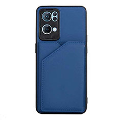 Handyhülle Hülle Luxus Leder Schutzhülle Y01B für Oppo Reno7 Pro 5G Blau