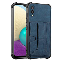 Handyhülle Hülle Luxus Leder Schutzhülle Y01B für Samsung Galaxy A02 Blau