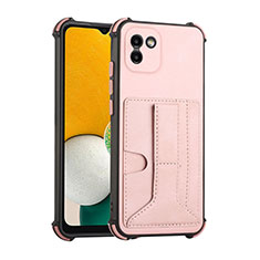 Handyhülle Hülle Luxus Leder Schutzhülle Y01B für Samsung Galaxy A03 Rosegold