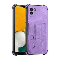 Handyhülle Hülle Luxus Leder Schutzhülle Y01B für Samsung Galaxy A03 Violett