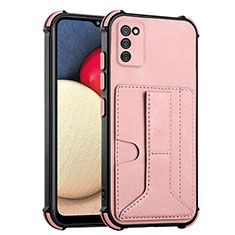 Handyhülle Hülle Luxus Leder Schutzhülle Y01B für Samsung Galaxy F02S SM-E025F Rosegold