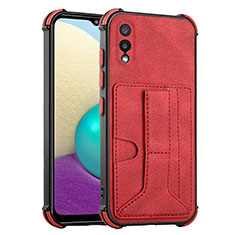 Handyhülle Hülle Luxus Leder Schutzhülle Y01B für Samsung Galaxy M02 Rot