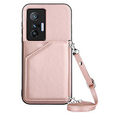 Handyhülle Hülle Luxus Leder Schutzhülle Y01B für Vivo X70 5G Rosegold