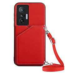 Handyhülle Hülle Luxus Leder Schutzhülle Y01B für Vivo X70 5G Rot