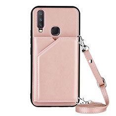 Handyhülle Hülle Luxus Leder Schutzhülle Y01B für Vivo Y11 Rosegold