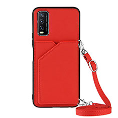 Handyhülle Hülle Luxus Leder Schutzhülle Y01B für Vivo Y30g Rot