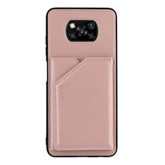 Handyhülle Hülle Luxus Leder Schutzhülle Y01B für Xiaomi Poco X3 Pro Rosegold