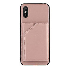 Handyhülle Hülle Luxus Leder Schutzhülle Y01B für Xiaomi Redmi 9AT Rosegold