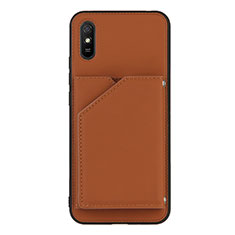 Handyhülle Hülle Luxus Leder Schutzhülle Y01B für Xiaomi Redmi 9i Braun