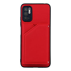 Handyhülle Hülle Luxus Leder Schutzhülle Y01B für Xiaomi Redmi Note 10 5G Rot