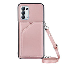 Handyhülle Hülle Luxus Leder Schutzhülle Y02B für Oppo A74 5G Rosegold