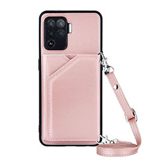 Handyhülle Hülle Luxus Leder Schutzhülle Y02B für Oppo A94 4G Rosegold