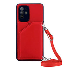 Handyhülle Hülle Luxus Leder Schutzhülle Y02B für Oppo A94 5G Rot