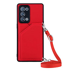 Handyhülle Hülle Luxus Leder Schutzhülle Y02B für Oppo Reno6 Pro 5G Rot