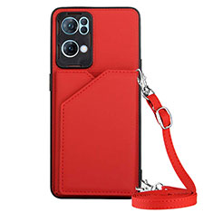 Handyhülle Hülle Luxus Leder Schutzhülle Y02B für Oppo Reno7 Pro 5G Rot