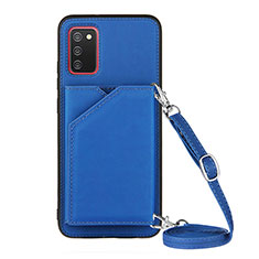 Handyhülle Hülle Luxus Leder Schutzhülle Y02B für Samsung Galaxy A02s Blau